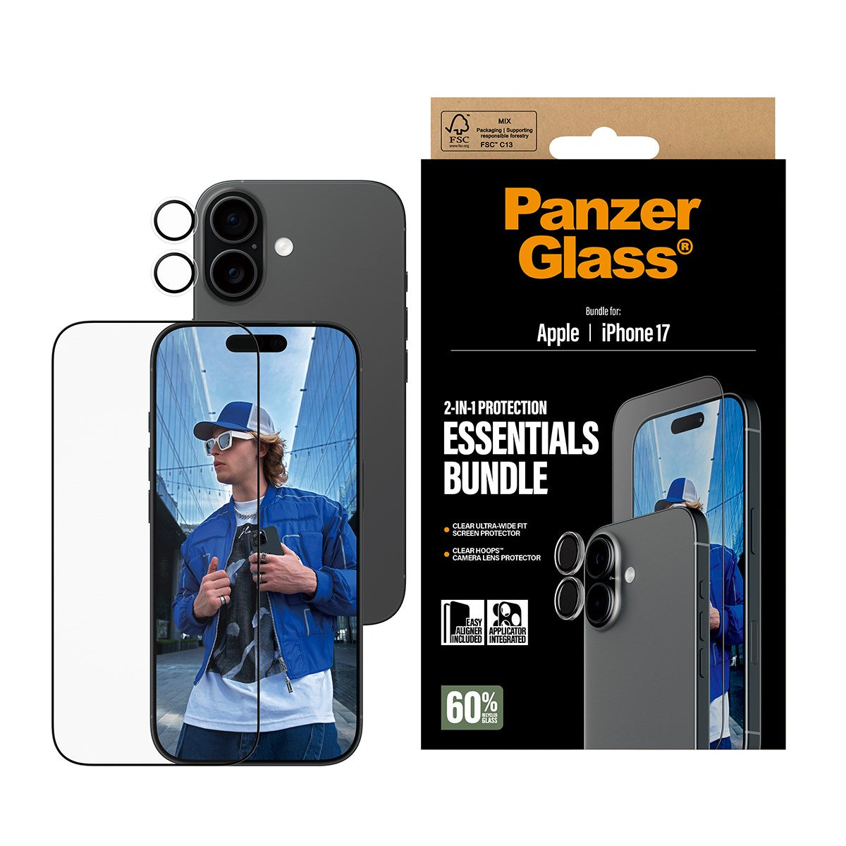 PanzerGlass® 2-i-1 Essentials Pakke iPhone 17